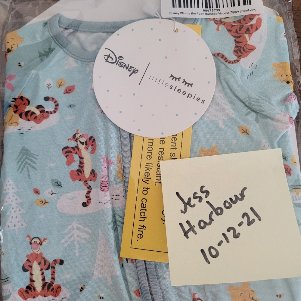 Little Sleepies Winnie the Pooh Newborn Zippy